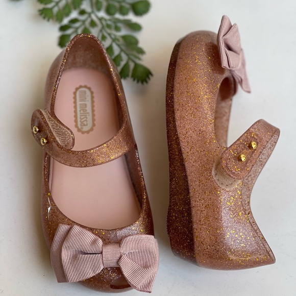 Mini Melissa 🌸toddler 8 rose gold glittery - Picture 4 of 7